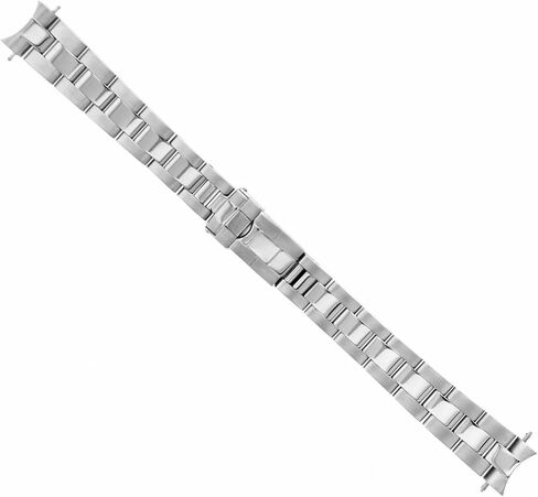 Ewatchparts 14mm Oyster Watch Band Compatible With Rolex Lady Yachtmaster Shiny Center Solid End Piece in Kuwait