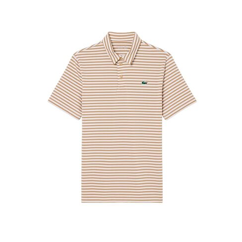 قميص بولو جولف مخطط فائق الجفاف للرجال من Lacoste in Kuwait