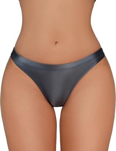 FEOYA Women Metallic Thongs Low Waist Sexy Cheeky Panties Rave Festival Bottoms for Club Party in Kuwait