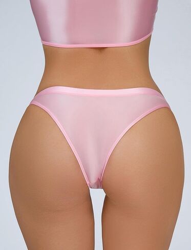FEOYA Women Metallic Thongs Low Waist Sexy Cheeky Panties Rave Festival Bottoms for Club Party in Saudi Arabia