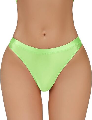 FEOYA Women Metallic Thongs Low Waist Sexy Cheeky Panties Rave Festival Bottoms for Club Party in Saudi Arabia