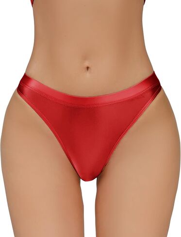 FEOYA Women Metallic Thongs Low Waist Sexy Cheeky Panties Rave Festival Bottoms for Club Party in Saudi Arabia
