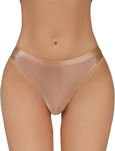FEOYA Women Metallic Thongs Low Waist Sexy Cheeky Panties Rave Festival Bottoms for Club Party in Saudi Arabia