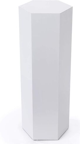 شاشة عرض بقاعدة سداسية من Displays2go، لوح جسيمات مصفح - أبيض (SMHEXPD36WHT) in Kuwait