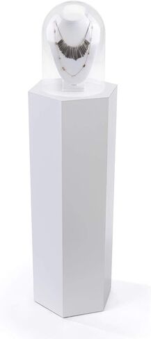 شاشة عرض بقاعدة سداسية من Displays2go، لوح جسيمات مصفح - أبيض (SMHEXPD36WHT) in Kuwait