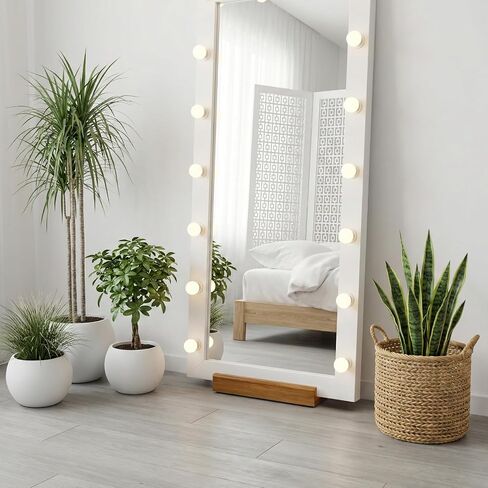 Large Floor Mirror Stand, Anti Slip Wooden Base for Full Length Mirrors, 9.8 Inch Stable Support Holder Bracket with Non Slip Pads for Home Mirror Frames in Kuwait