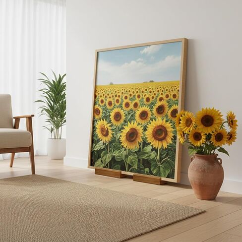 Large Floor Mirror Stand, Anti Slip Wooden Base for Full Length Mirrors, 9.8 Inch Stable Support Holder Bracket with Non Slip Pads for Home Mirror Frames in Kuwait