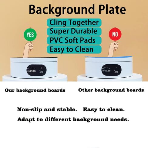 Rotating Display Stand, 360 Degree Motorized Tumbler Display Turner for Photography Products, Spinning Display Stand,Turner For Tumblers for Glitter Cups Lazy Susan 4.72" 4.4lb Load White in Saudi Arabia