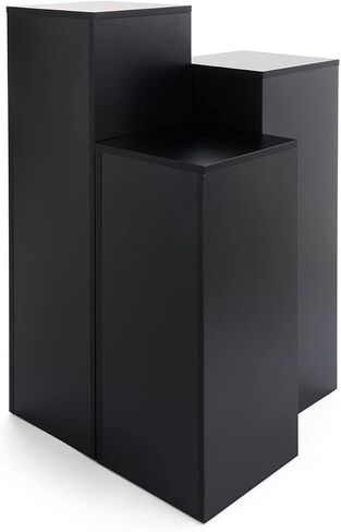 ركائز العرض البيضاء من Displays2go، مجموعة من 3 حوامل أرضية للفنون والبضائع، 30-42 بوصة (WDCUBEWHT03) in Kuwait