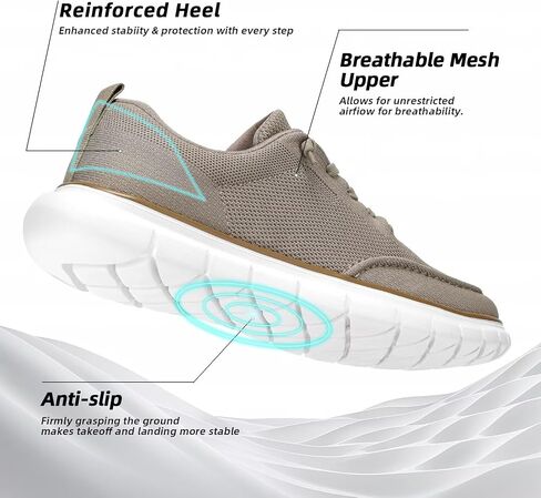 Men's Casual Slip-on Shoes Loafers for Men Non Slip Boat Shoes Dress Sneakers Mesh Business Oxfords Work Lightweight Comfortable Soft Sole Walking in Kuwait