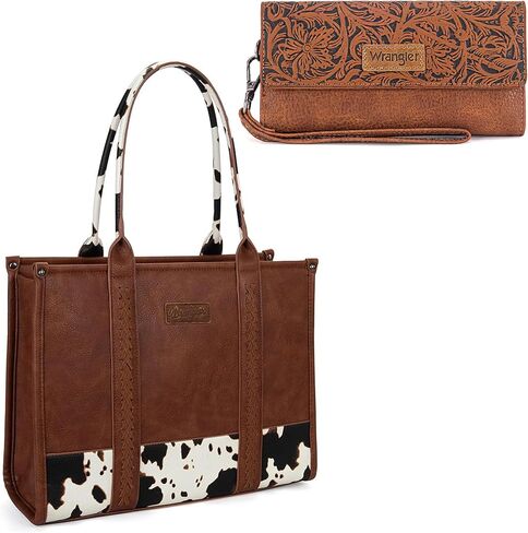 Wrangler Vintage Satchel Tote Handbag and Western Tooling Wallets for Women in Kuwait