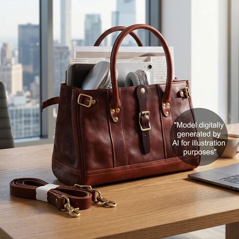 Gexmil Genuine Leather Satchel Handbags Women Men,Premium Top Grain Vegetable-Tanned Leather,Hand-Made Top Handle Bag in Kuwait