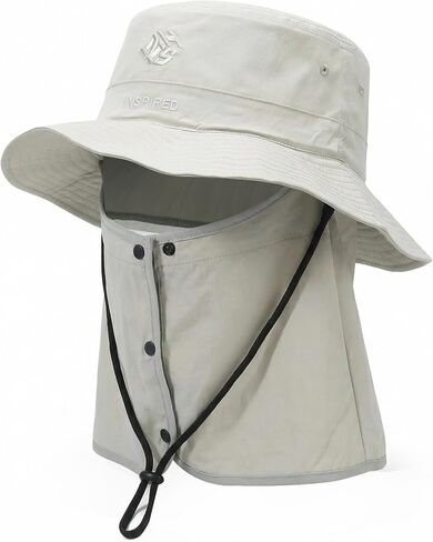 Bucket Hat for Men Women,Waterproof Sun Hat UV Protection with Detachable Face Neck Flap for Outdoors in Saudi Arabia