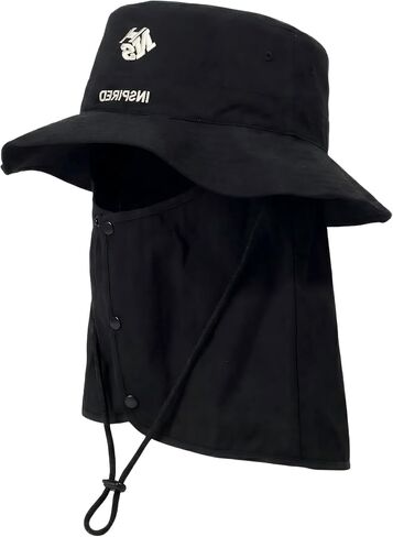 Bucket Hat for Men Women,Waterproof Sun Hat UV Protection with Detachable Face Neck Flap for Outdoors in Saudi Arabia