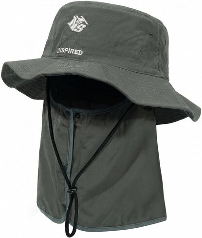 Bucket Hat for Men Women,Waterproof Sun Hat UV Protection with Detachable Face Neck Flap for Outdoors in Saudi Arabia