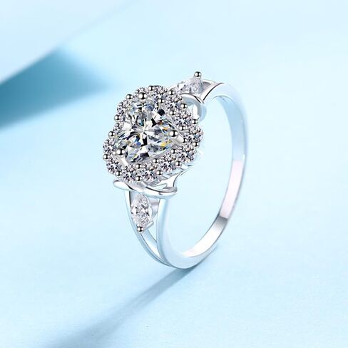 Romantic 14K Gold Diamond Engagement Ring for Her, Captivating 1 Carat Heart Cut Design with VVS1 D-Color Stone, Ornate and Graceful Gift Choice in Kuwait