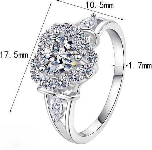 Romantic 14K Gold Diamond Engagement Ring for Her, Captivating 1 Carat Heart Cut Design with VVS1 D-Color Stone, Ornate and Graceful Gift Choice in Kuwait