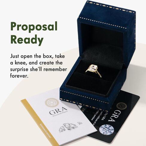 4CT Radiant Cut Moissanite Engagement Ring for Women, Bezel Set Solitaire D Color VVS1, Sterling Silver White/14K Gold Plated, Wedding Anniversary Promise Gift with Certificate in Kuwait
