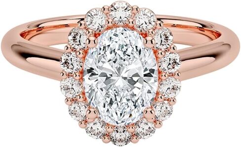 1-3 Carat IGI Certified Lab Grown Diamond Engagement Ring 10K 14K 18K Solid Gold Halo Lab Grown Diamond Ring Christmas Gift For Her in Kuwait