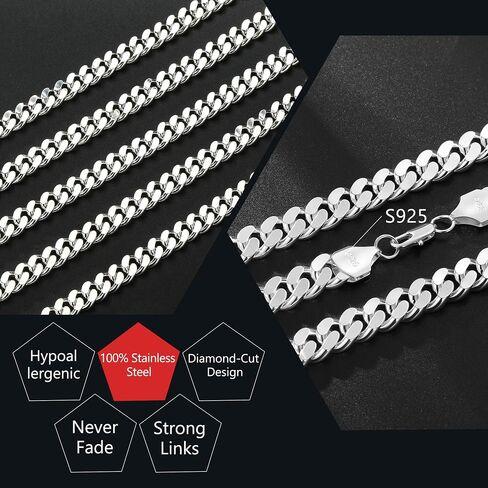 S925 Sterling Silver Bracelet for Men - 12MM S925 Sterling Silver Over Cuban Chain Bracelet Diamond Cut Silver Bracelets Gifts for Men 7.5/8/8.5/9Inch in Saudi Arabia