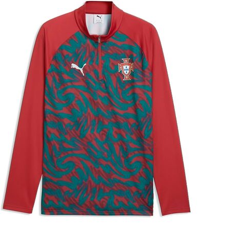 Puma Men's FA Portugal Warm Up 1/4 Zip Top in Kuwait