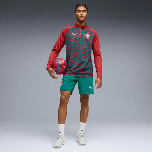 Puma Men's FA Portugal Warm Up 1/4 Zip Top in Kuwait