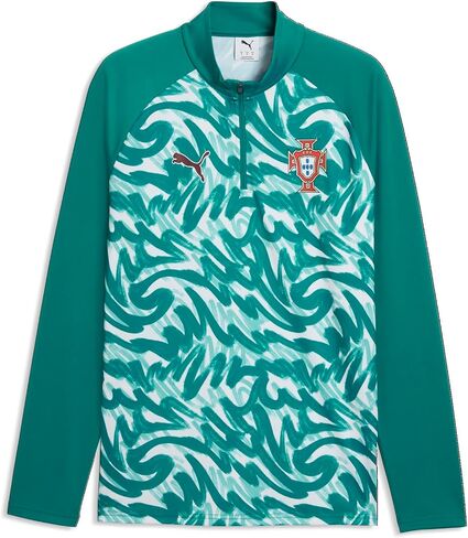 Puma Men's FA Portugal Warm Up 1/4 Zip Top in Kuwait