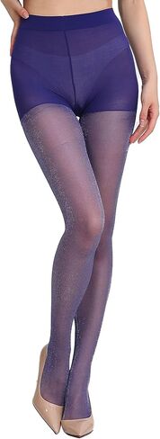 Women's Lurex Shimmer Tights Metallic Sparkly Glitter Tights 20 Denier Shiny Pantyhose in Saudi Arabia