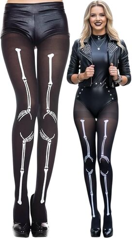 ToBeInStyle Women’s Scary Skeleton Leg Bones Halloween Hosiery Tights & Thigh High Stockings in Kuwait