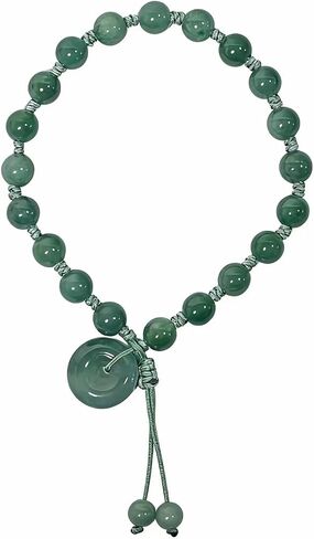 URED Grade A Natural Teal Jade Beads Bracelet for Women Adjustable Hand-Woven Rope Bracelet Peace Buckle Jade Stone Beads Chinese Feng Shui Attracts Wealth Good Luck Bracelets Birthday Christmas Gift(Green03) in Saudi Arabia