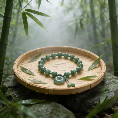 URED Grade A Natural Teal Jade Beads Bracelet for Women Adjustable Hand-Woven Rope Bracelet Peace Buckle Jade Stone Beads Chinese Feng Shui Attracts Wealth Good Luck Bracelets Birthday Christmas Gift(Green03) in Saudi Arabia