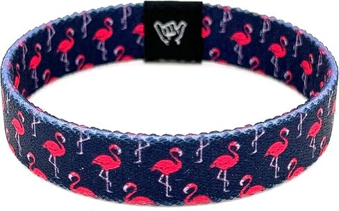 Hang Loose Bands - Coastal Surfer Beach Bracelet for Men, Women & Teens - Comfy Summer - Boho Reversible Wristband- Pink Flamingo| Small: 6.5" (most common fitting size) in Saudi Arabia