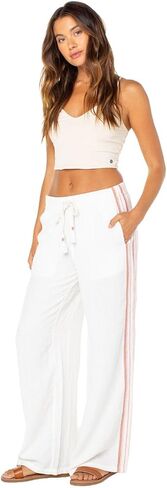 Roxy Fiesta Sieista Women's Pants - Cloud Dancer Cayo Cocoa Stripe in Kuwait