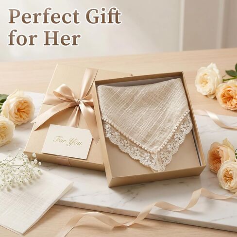 beige Lace Triangle Head Scarf, Elegant Vintage Lace Hair Kerchief, Stylish Daily Decorative Hair Accessory for Women in Saudi Arabia