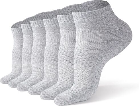Men’s Low Cut & No Show Socks - Half Terry Moisture Wicking Soft & Breathable Athletic Socks 6 Pairs in Kuwait