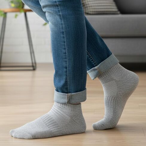 Men’s Low Cut & No Show Socks - Half Terry Moisture Wicking Soft & Breathable Athletic Socks 6 Pairs in Kuwait