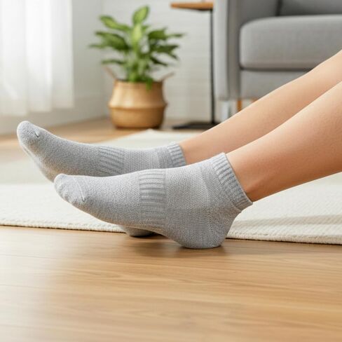 Men’s Low Cut & No Show Socks - Half Terry Moisture Wicking Soft & Breathable Athletic Socks 6 Pairs in Kuwait