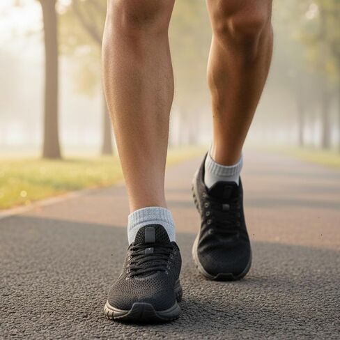 Men’s Low Cut & No Show Socks - Half Terry Moisture Wicking Soft & Breathable Athletic Socks 6 Pairs in Kuwait