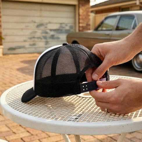 WRINGKIT 10 Pack Sublimation Blank Trucker Hats, Black Trucker Cap Bulk with Adjustable Snapback Strap, Unisex Mesh Baseball Cap for Women and Men, DIY Sublimation, Embroidery, Printing in Kuwait