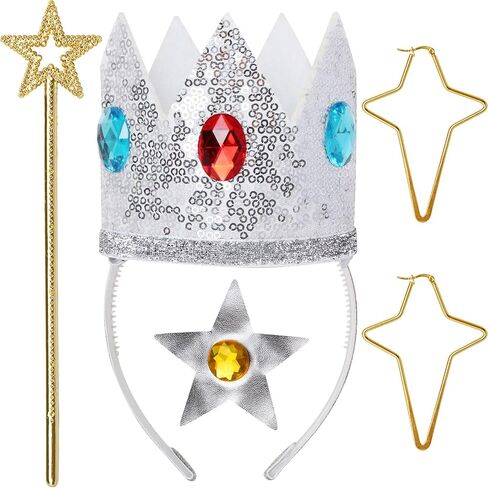 4 PCS Princess Crown Accessories Set,Princess Costume Accessories for Women,Halloween Dress Up in Kuwait