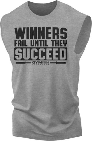 Winners Fail Graphic Fitness Tank, Sleeveless Bodybuilding Athletic Tank Top in Kuwait