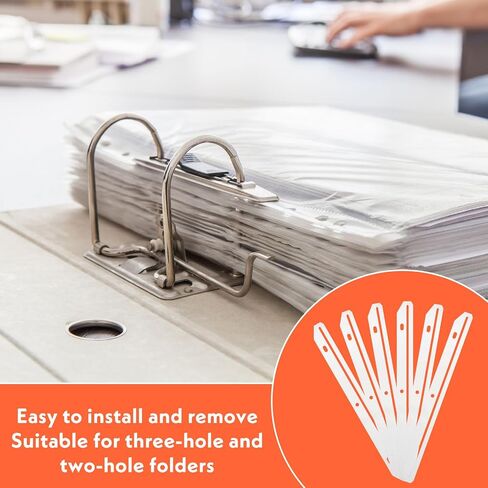 100 Pcs Clear 3 Hole Punched Magazine Holders, 11.9x1.1 Inch Plastic Binder Insert Strips for 3 Ring Binders, File Book Craft Paper Organizer in Kuwait