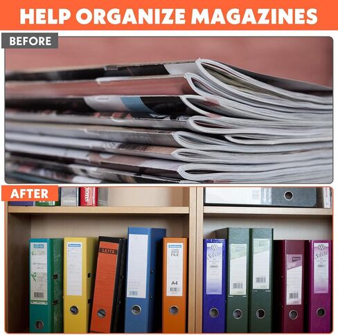 100 Pcs Clear 3 Hole Punched Magazine Holders, 11.9x1.1 Inch Plastic Binder Insert Strips for 3 Ring Binders, File Book Craft Paper Organizer in Kuwait