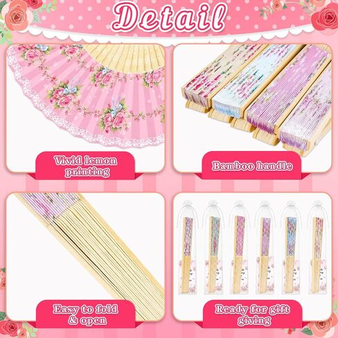 15Pcs Tea Party Favors Flower Paper Fans with Bags and Cards Folding Handheld Fans Wedding Supplies Decorations for Guests Garden Bridal Shower Decor in Saudi Arabia