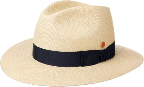 Mayser Blue Menton Panama Straw Hat Men - Made in The EU in Kuwait