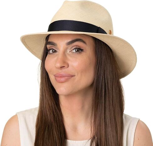 Mayser Blue Menton Panama Straw Hat Men - Made in The EU in Kuwait