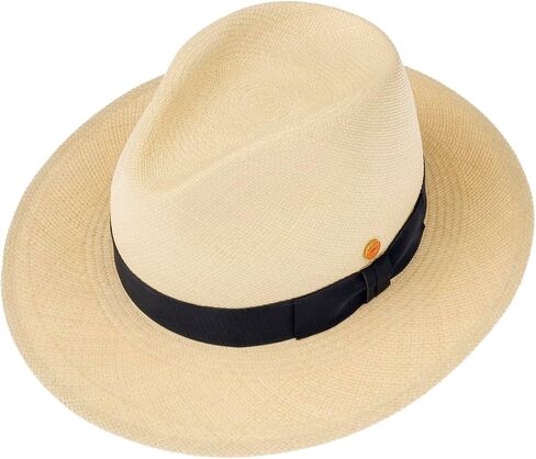 Mayser Blue Menton Panama Straw Hat Men - Made in The EU in Kuwait
