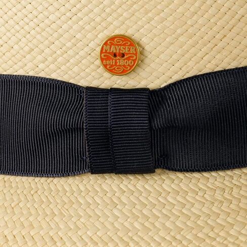 Mayser Blue Menton Panama Straw Hat Men - Made in The EU in Kuwait