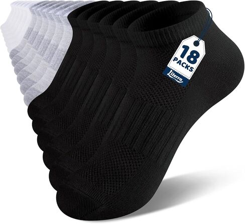 18 Pairs Kid Socks, Ankle Low Cut Daily Socks 7-10 Years, Ribbed Mesh Breathable Thin for Boys Girls in Saudi Arabia