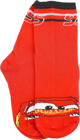 Disney Boy's Cars 3-Pack Character Crew Socks, Small, Red in Kuwait